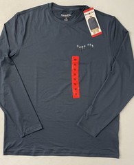 HANG TEN Mens Long Sleeve Sun Tee Shirt UV PROTECTION UPF 50 BLUE Outdoor MEDIUM