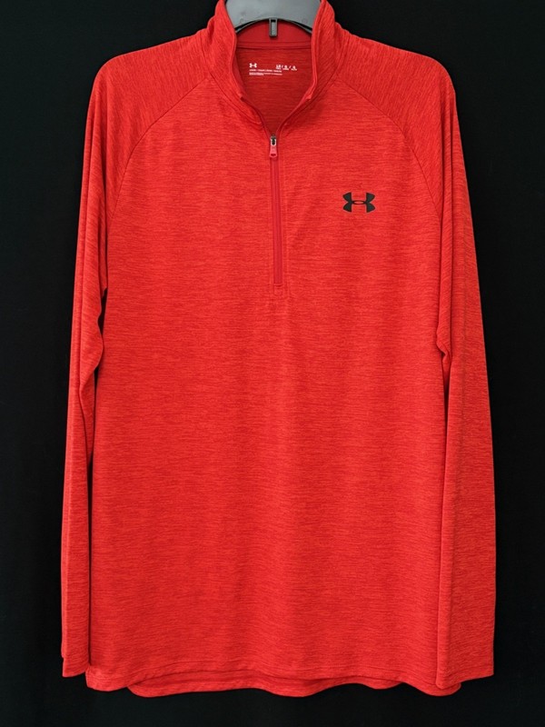 Men's Under Armour Tech 2.0 Long Sleeve HalfZip, Loose Fit, Size Large, EXC COND gallery
