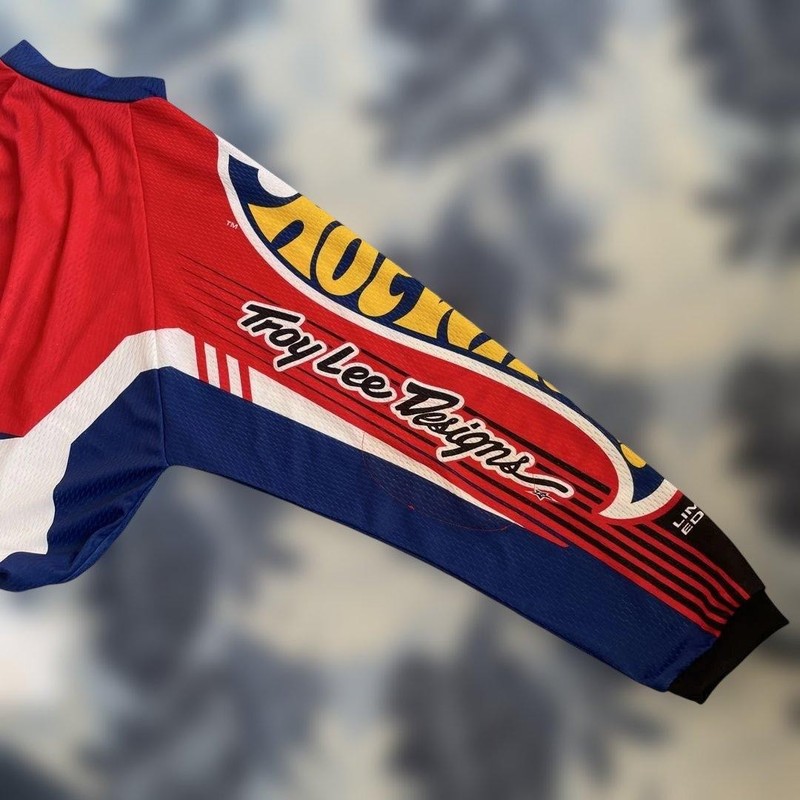 Troy Lee Designs Hot Wheels Limited Edition Motocross MX Jersey Red White Size M gallery