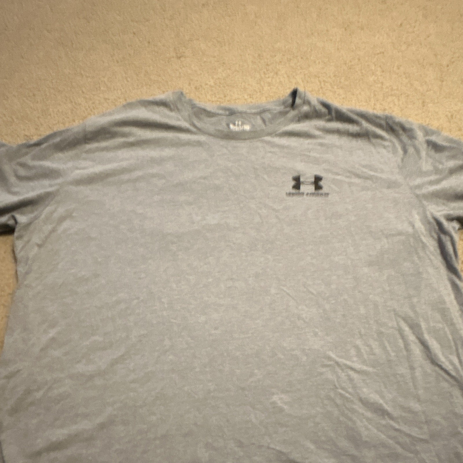 Under Armour Men's 3XL Gray Crew Neck Short Sleeve Loose Fit Logo T-Shirt gallery