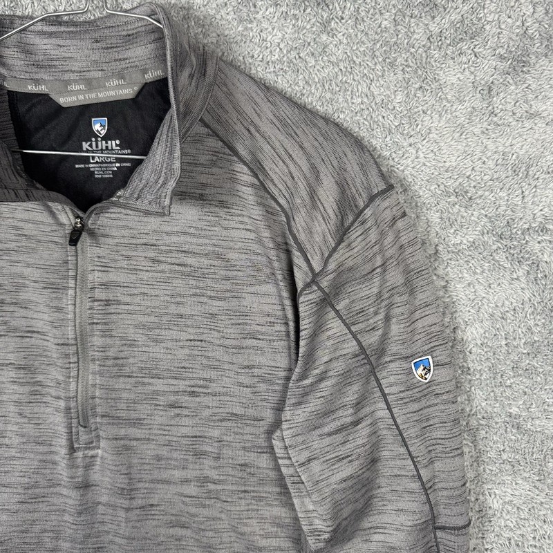 Kuhl Alloy Shirt Mens Large Heather Gray 1/4 Zip Outdoor Casual Hiking Baselayer gallery