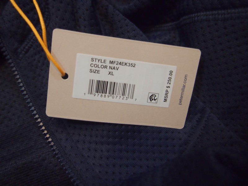 Peter Millar Orion Quilted Performance Fabric Hoodie NWT XL $250 Navy Blue gallery