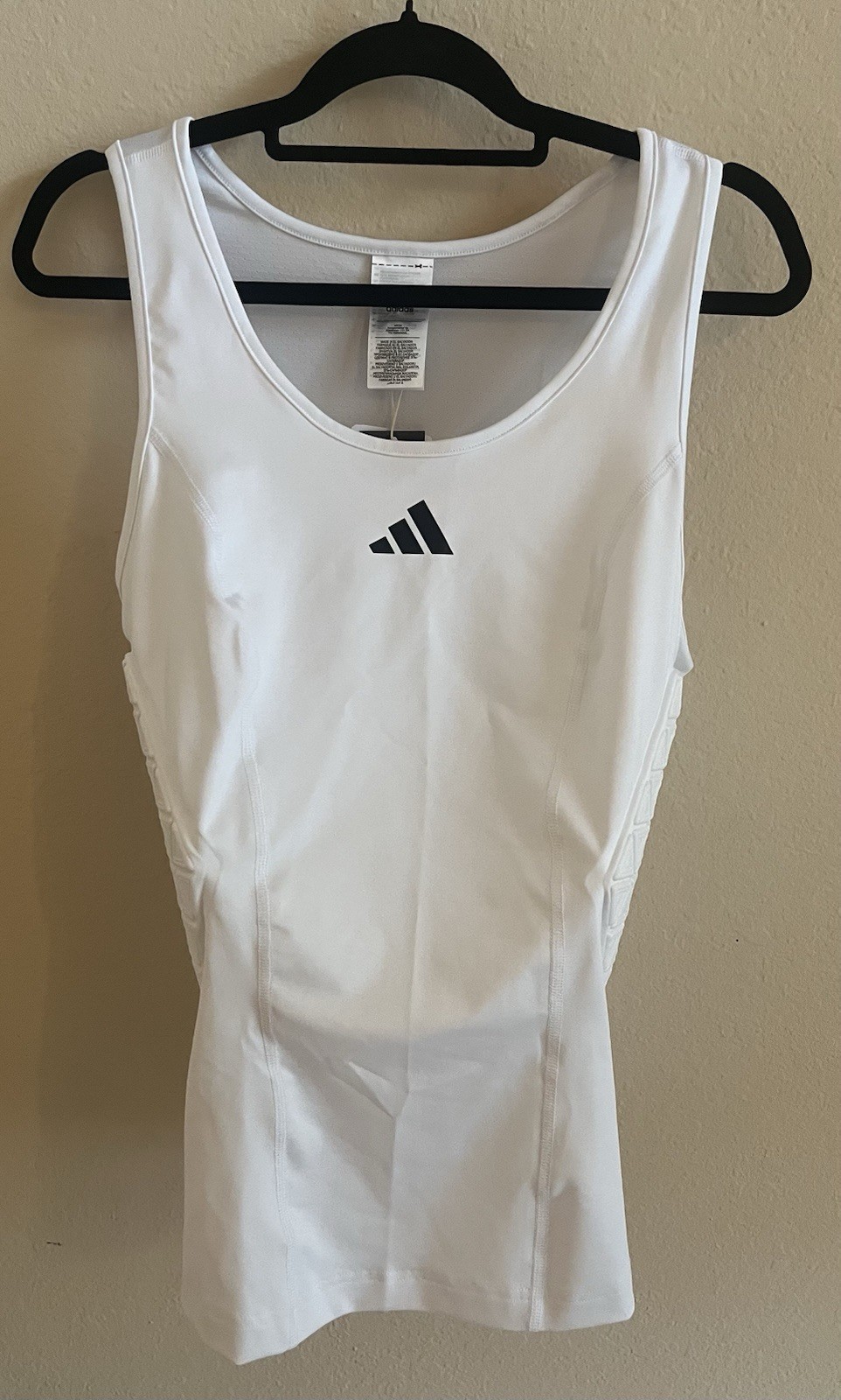 Adidas Padded Tank Top - Men’s 2XL - White Compression - Retails $80 - NWT gallery