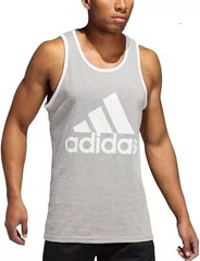 adidas Men’s Badge of Sport Classic Tank Gray Small