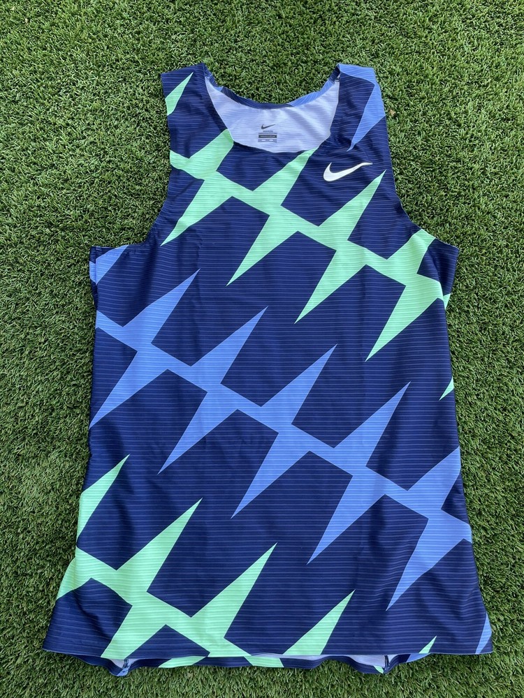 New Nike Elite Pro Singlet Men’s SZ XXL Track & Field CI0799-XXX Blue And Green