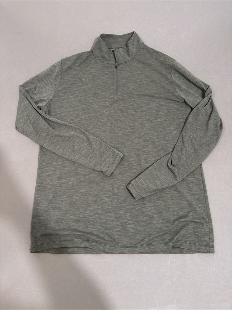 Anetik Pullover Mens Large Premium Performance UPF 30 Quarter Zip Vint UV Shirt