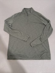 Anetik Pullover Mens Large Premium Performance UPF 30 Quarter Zip Vint UV Shirt
