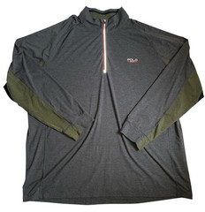 Polo Sport Ralph Lauren Performance Pullover 1/4 Zip 3XL ThermoVent Mens Gray