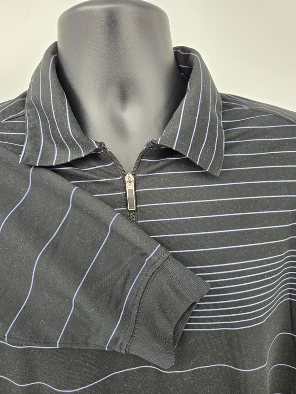 Nike Pullover Shirt Large Black 1/4 Zip Warm Up Running Golf Long Sleeve Men gallery