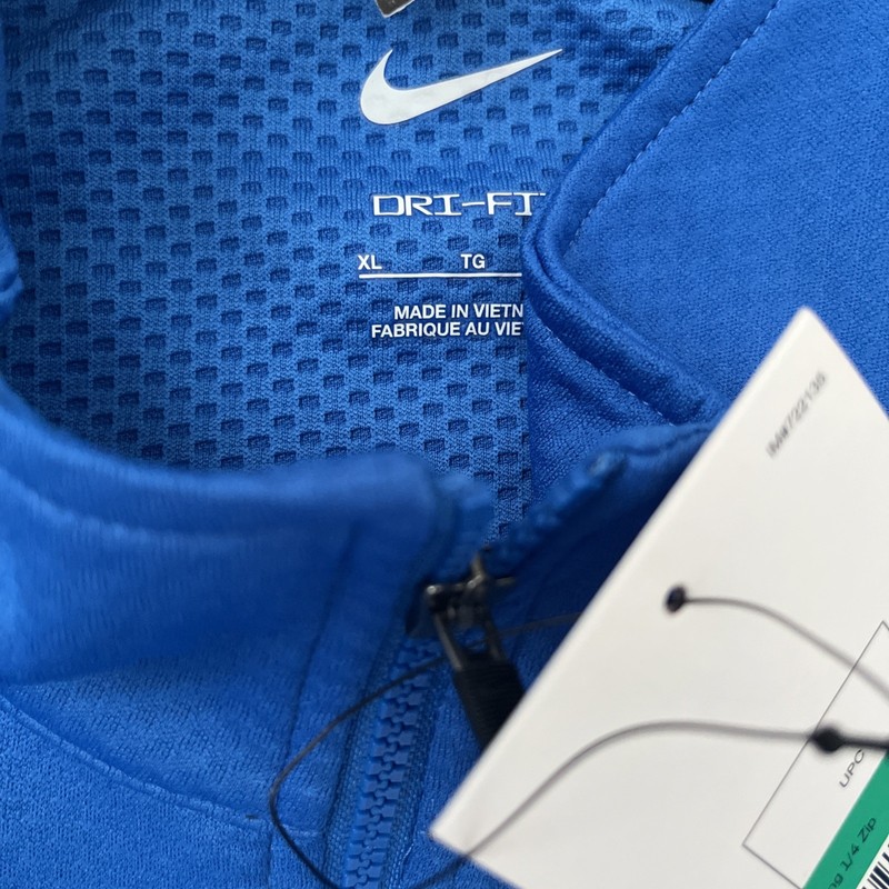 Mens Size XL- Nike Dri-Fit Training Pullover 1/4 Zip Signal Blue Yellow M53181 gallery