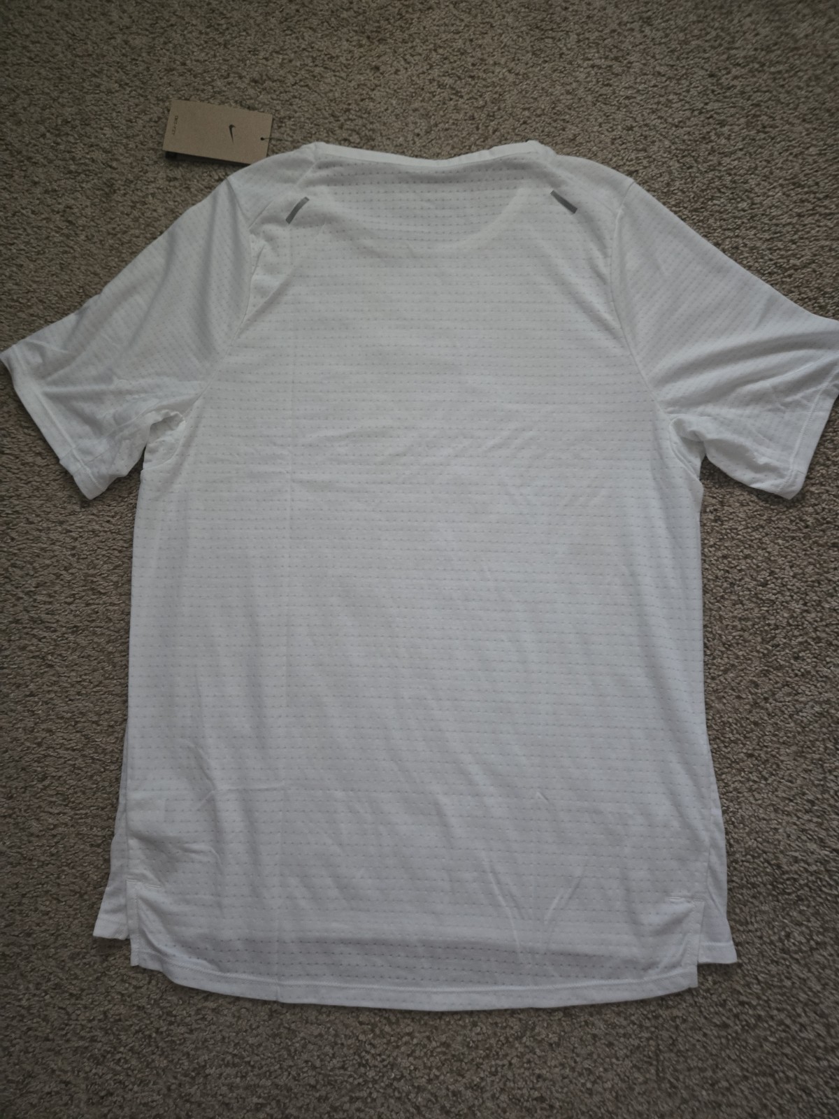 Nike Rise 365 Dri-Fit Short Sleeve Running Top Mens Sz MED White IM2056-100 $50 gallery