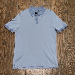 Hugo Boss Mens H-Parlay Blue Short Sleeve Polo Shirt Size. XL