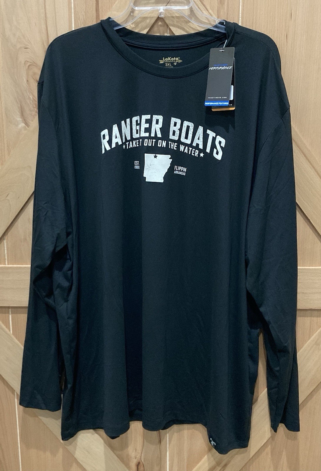 NWT Ranger Boats Black Performance Long Sleeve 3XL Flippin Arkansas Stretch NEW gallery
