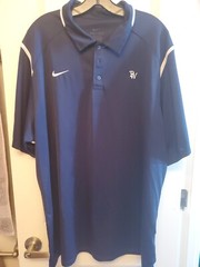 Nike Dri-fit Men’s polo shirt. Blue with white on sides. SZ XXL