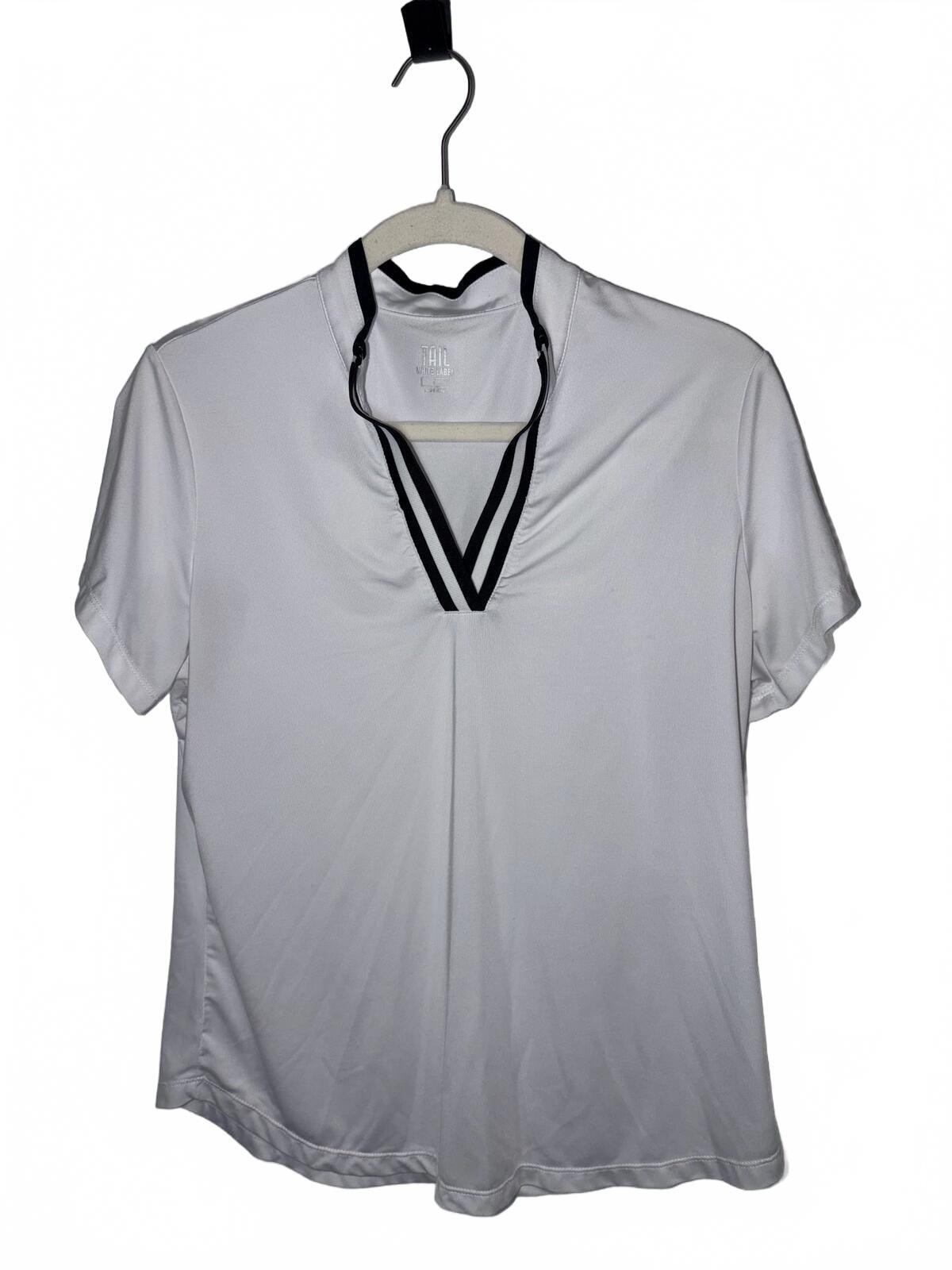White Black Tail Golf Pickleball Tennis V neck NWOT gallery