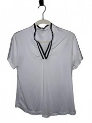 White Black Tail Golf Pickleball Tennis V neck NWOT