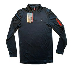 NWT Spyder Active ProWEB Mesh Pullover Mens Medium 1/4 Zip Perforated Stretch