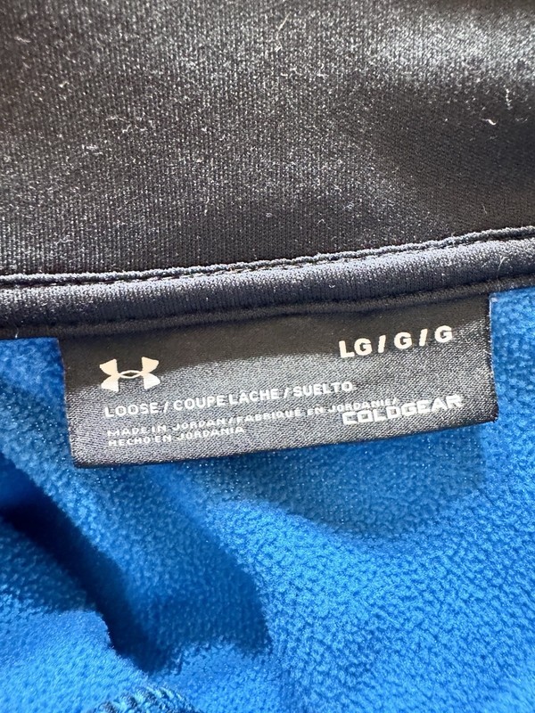 Under Armour ColdGear 1/4 Zip Pullover Mens Large Blue Fleece Performance gallery