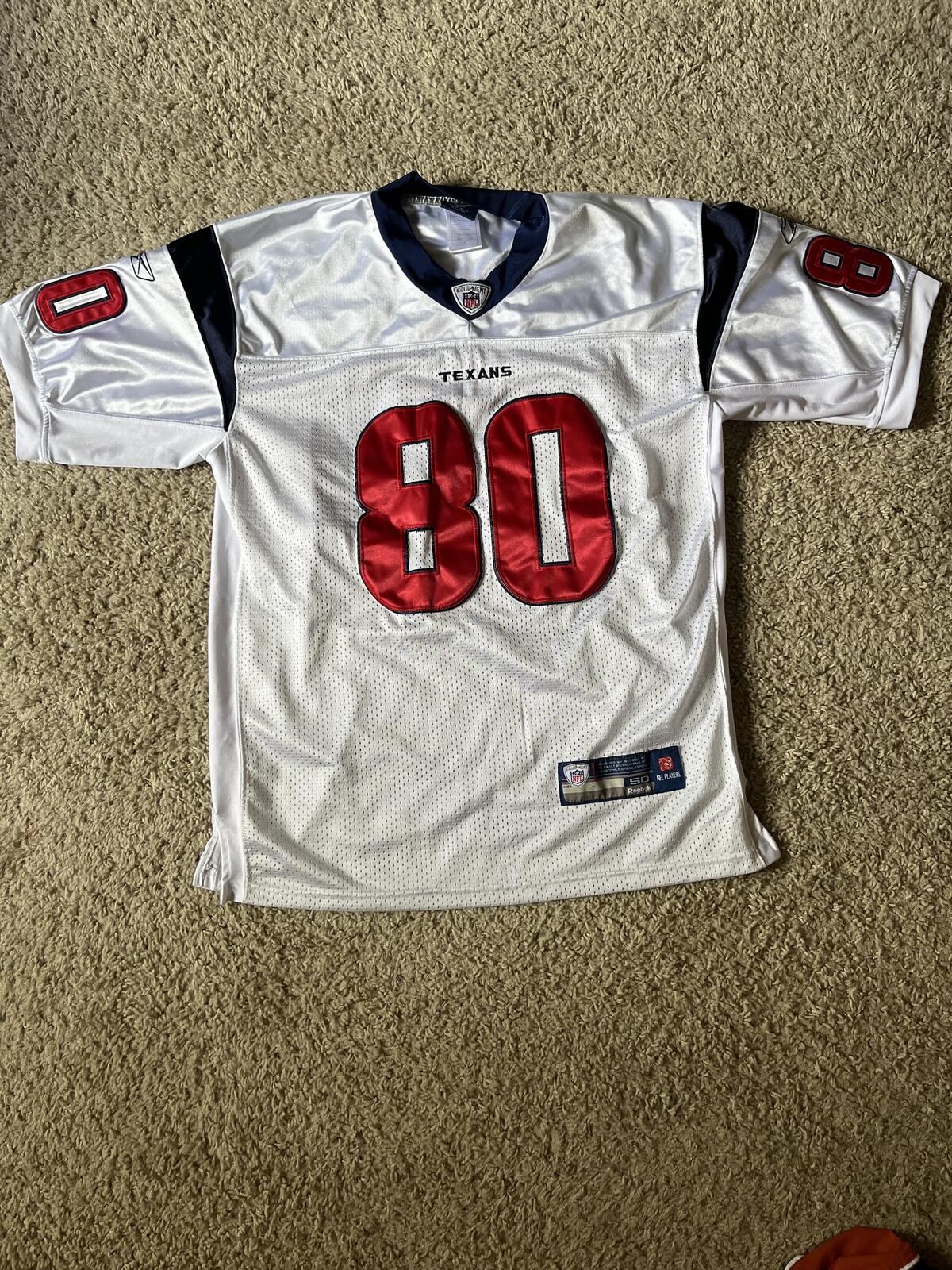 Houston Texans Andre Johnson #80 Reebok NFL Equipment Jersey Size 50 gallery