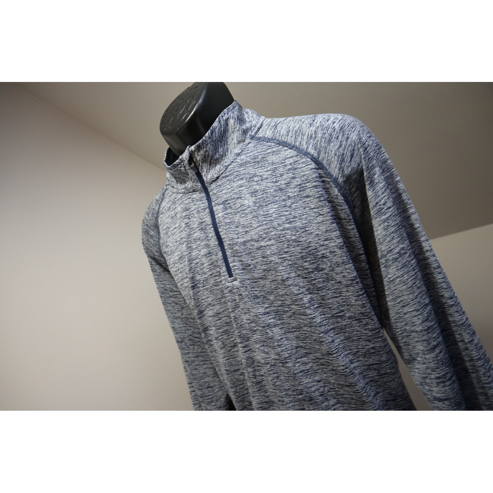 Under Armour Pullover 1/4 Zip Jacket Mens 3XL Blue Gray Marled HeatGear EUC gallery