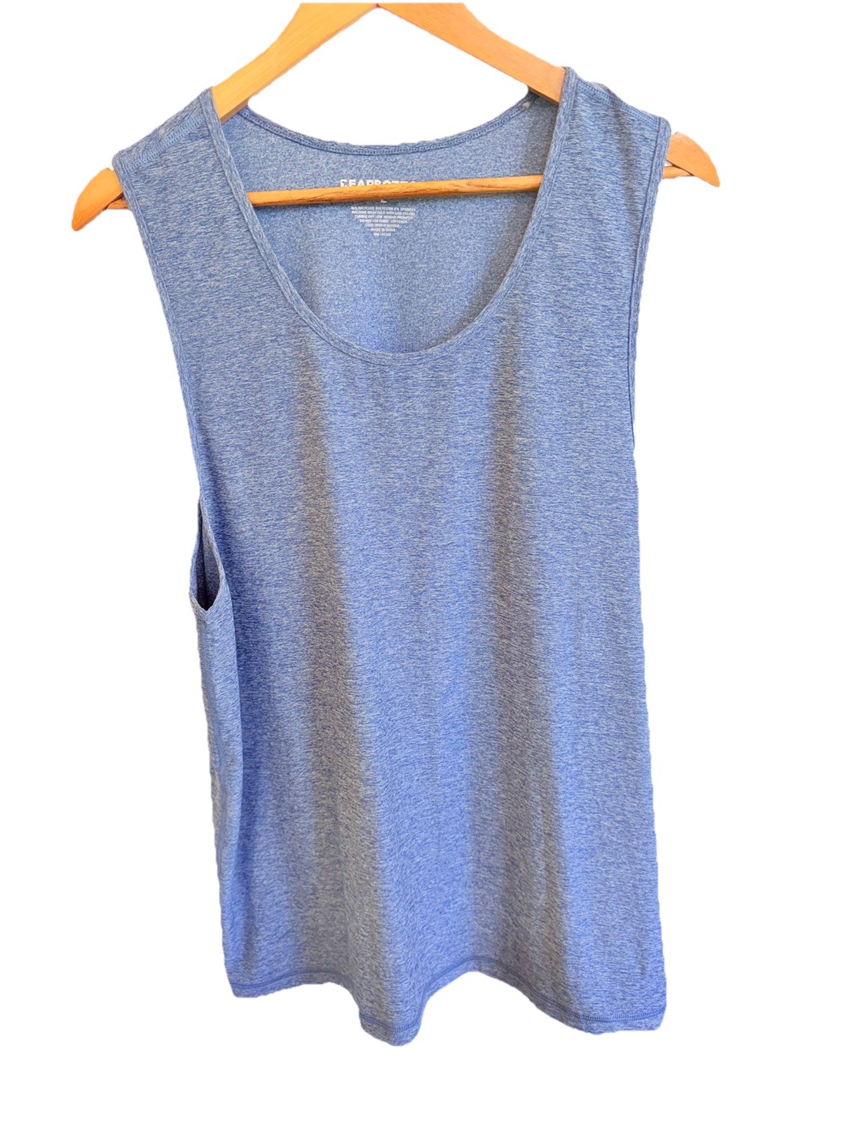 Bearbottom Tank Top Mens Large Heather Blue Sleeveless Performance Shirt BEAR gallery
