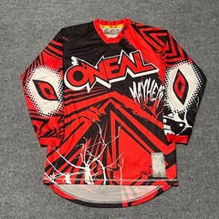 Oneal Motocross Jersey Mens Small Mayhem Series Red Black Big Graphics MX