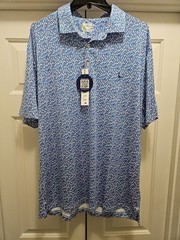 TailorByrd Men’s Performance Bowling Polo Shirt “Admiral Blue” Sz XXL NEW wTags