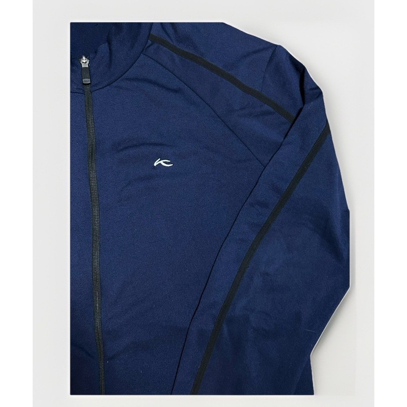 Kjus Blue Full Zip Athletic Jacket large Stretch Performance Golf Running gallery