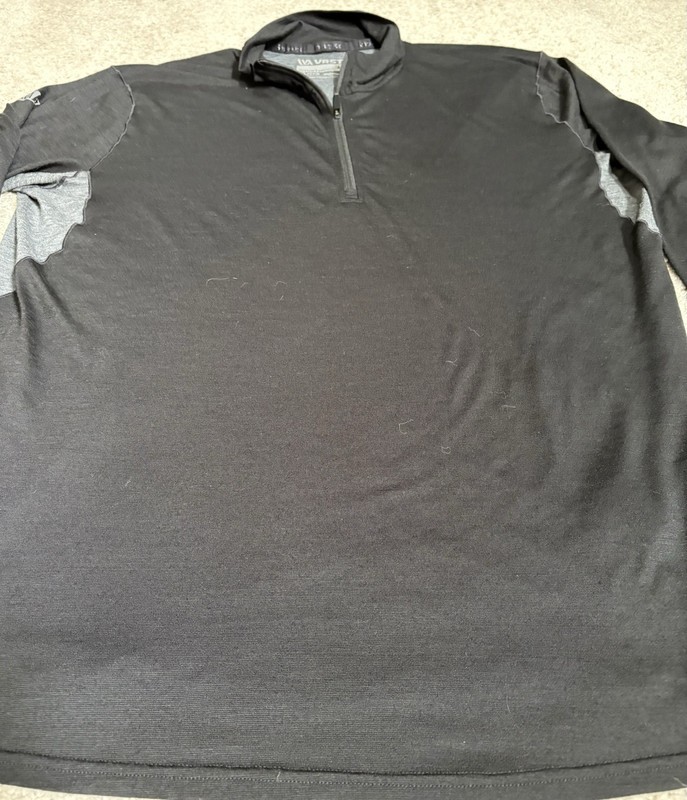VRST x Smartwool Pullover Mens 2XL Merino Wool 1/4 Zip Base Layer Black Hiking gallery