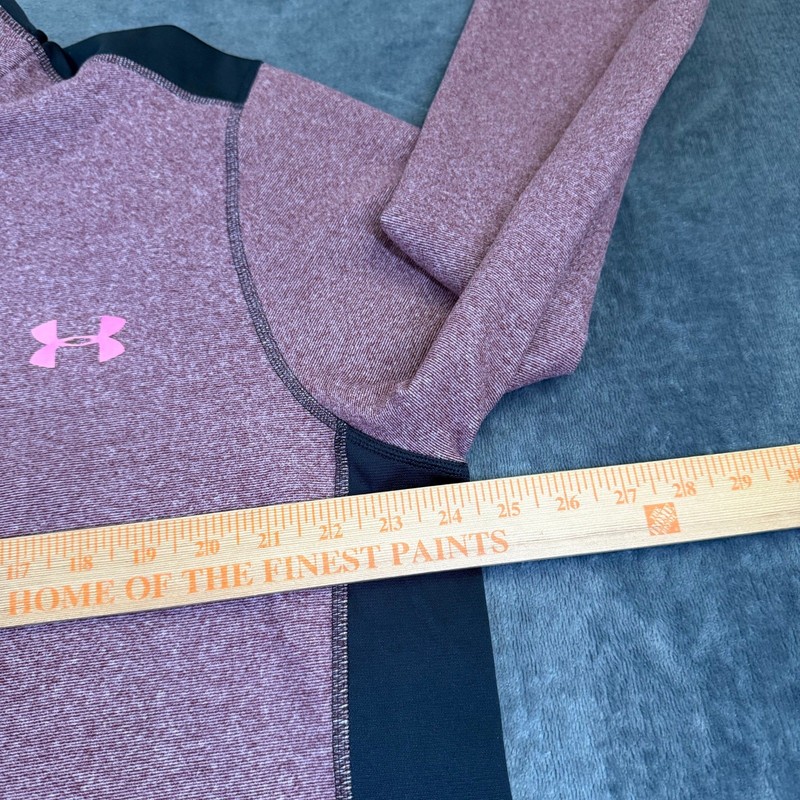 Under Armour ColdGear Infrared Pullover Mens XL Maroon Quarter Zip Loose Fit gallery