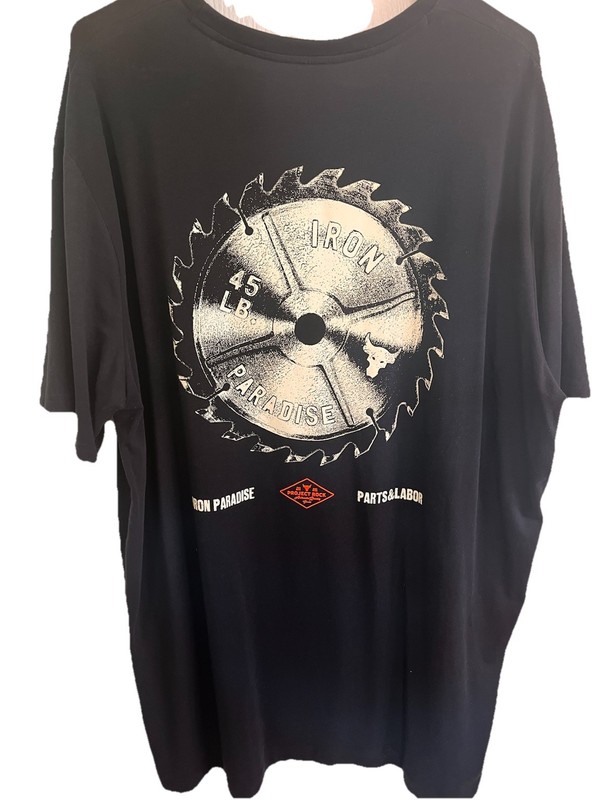Under Armour Iron Paradise Loose T Shirt Project Rock Black Mens Sz 2XL Gym XXL gallery