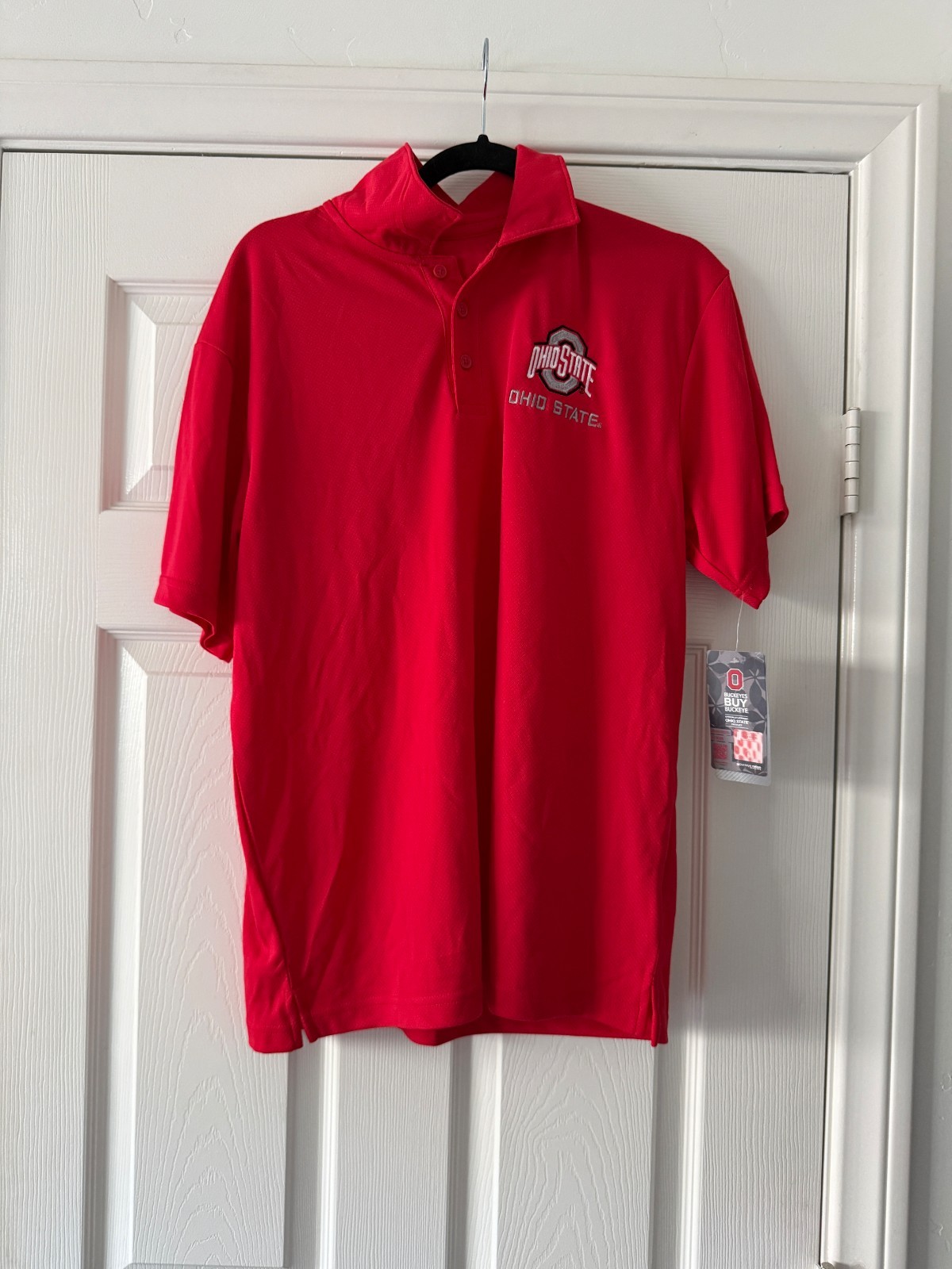 ohio state buckeyes red polo college short sleeve men size medium gallery