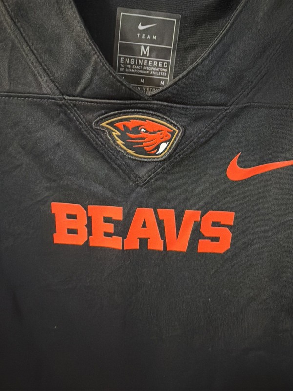 Nike Men's Black Size M Oregon State Beavers Black Jersey Numbers On Sleeves 10 gallery