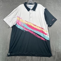 Chubbies Polo Shirt Mens XXL Retro Brushstroke Golf Performance Stretch