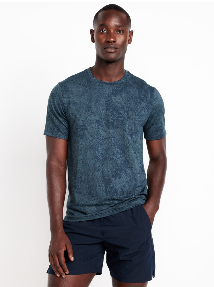 New Old Navy Mens CloudMotion Go-Dry Crew Neck Active T-Shirt Tee - Medium -Blue