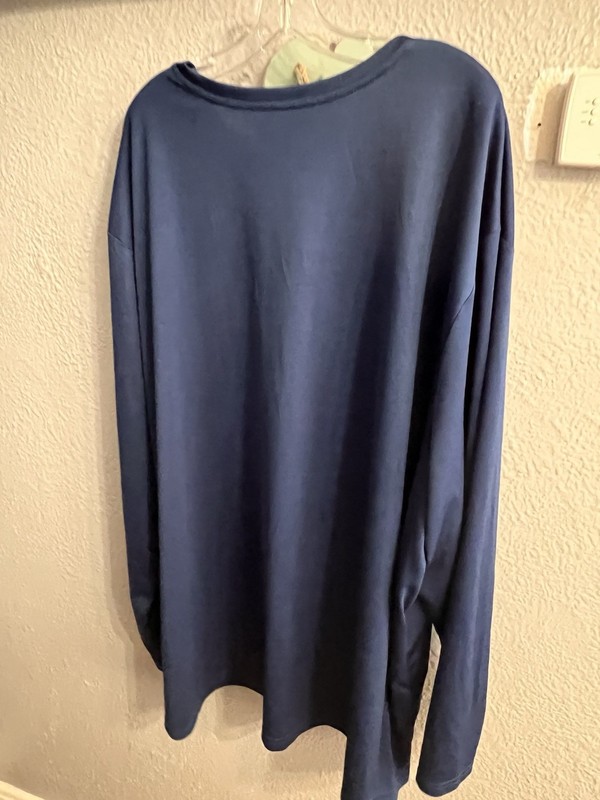 Amazon Essentials Men's Blue Long Sleeve Pullover Shirt Size 6XL gallery