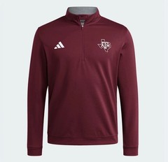adidas Texas A&M Aggies Elevated Coaches Golf 1/4 Quarter Zip Large JZ8588 $100