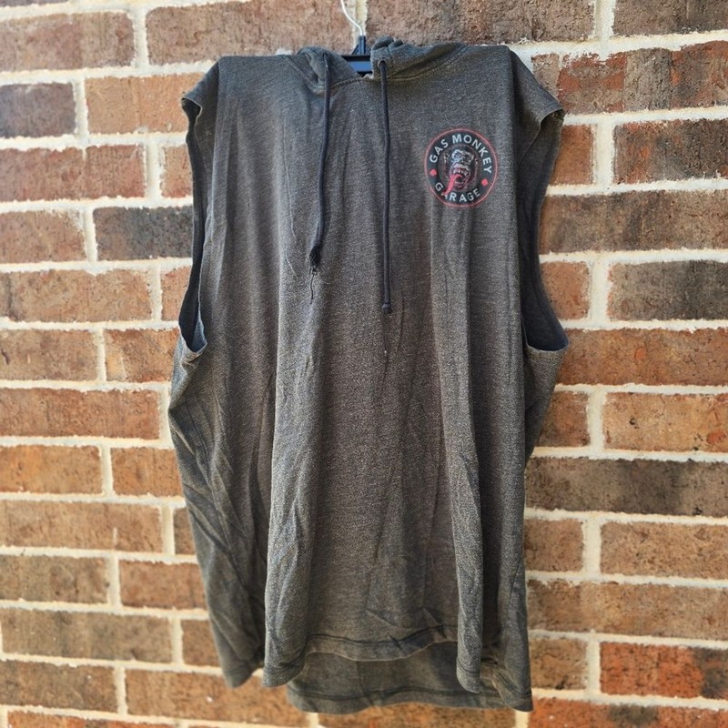 Gas Monkey Garage Hoodie Tank Top Men’s XXL Gray Graphic Logo Streetwear gallery