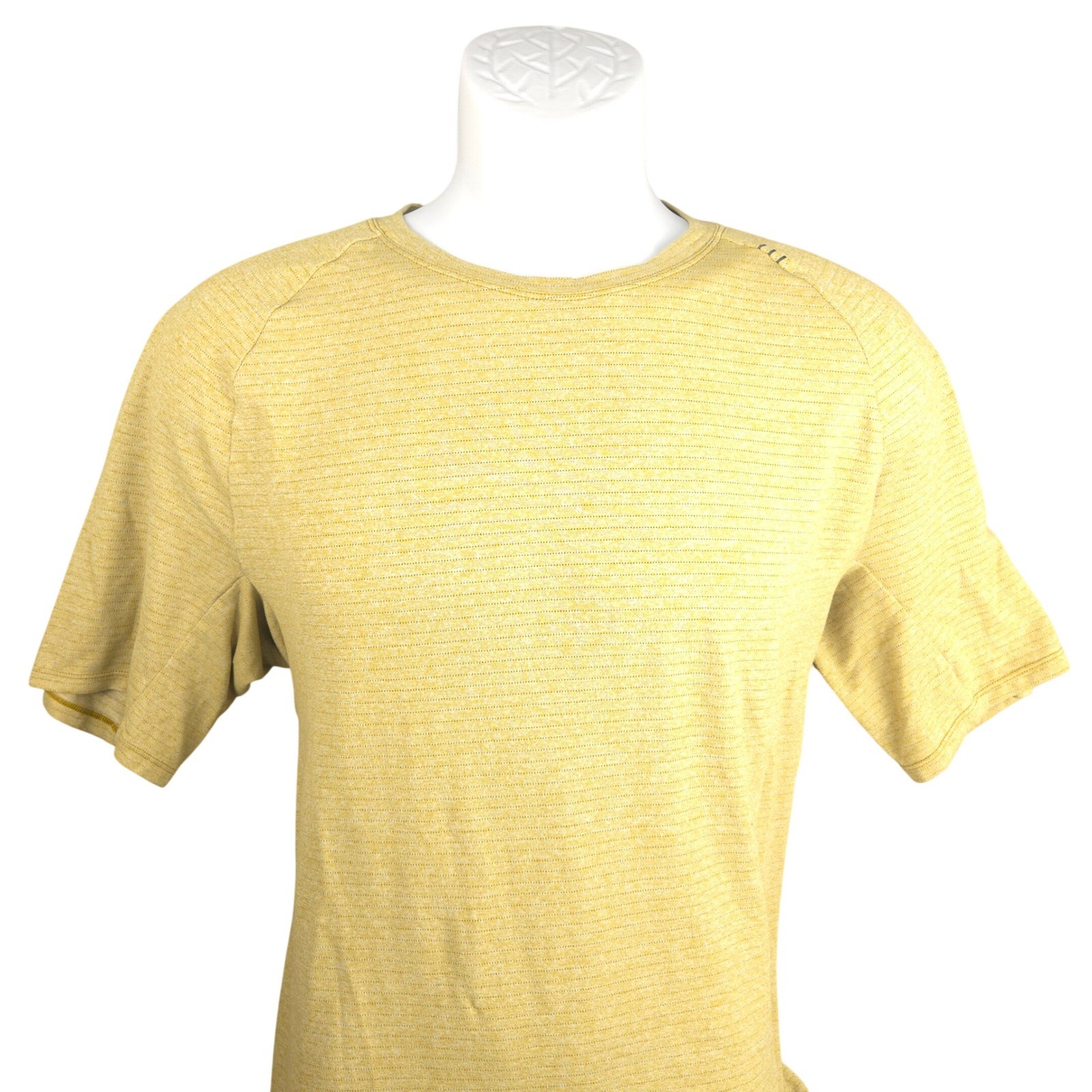 Lululemon Metal Vent Tech Short Sleeve Shirt Mens Yellow Heathered Gym Training gallery