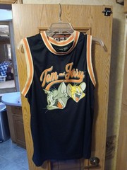 Tom And Jerry Black Basketball Jersey Men’s Size Medium