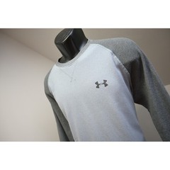 Under Armour Thermal Gym Shirt Mens XL Grey Long Sleeve Waffle Knit Excellent