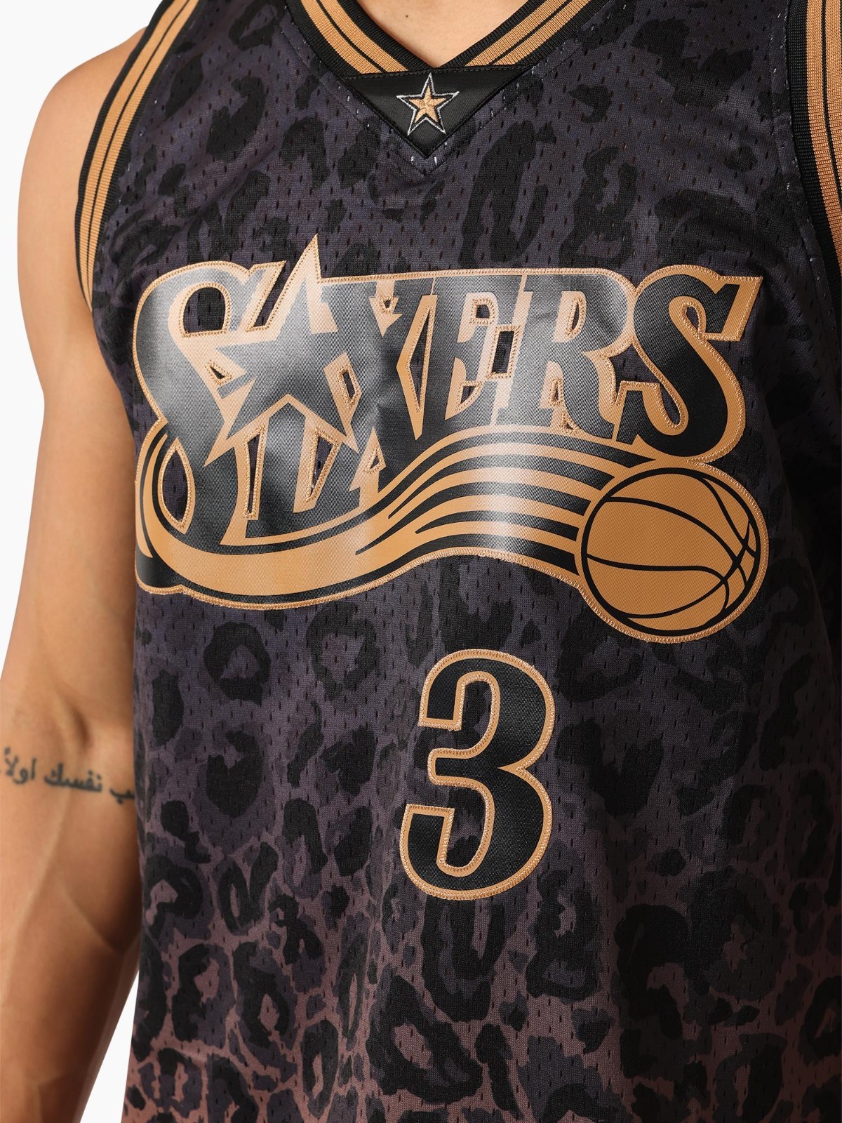 Allen Iverson Philadelphia 76ers Leopard Swingman 2XL Mitchell and Ness RRP $169 gallery