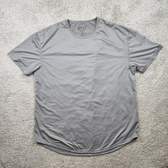 BYLT Drop Cut Performance Men’s Silver S/S Workout Gym Clean Size XL Silver Y2K