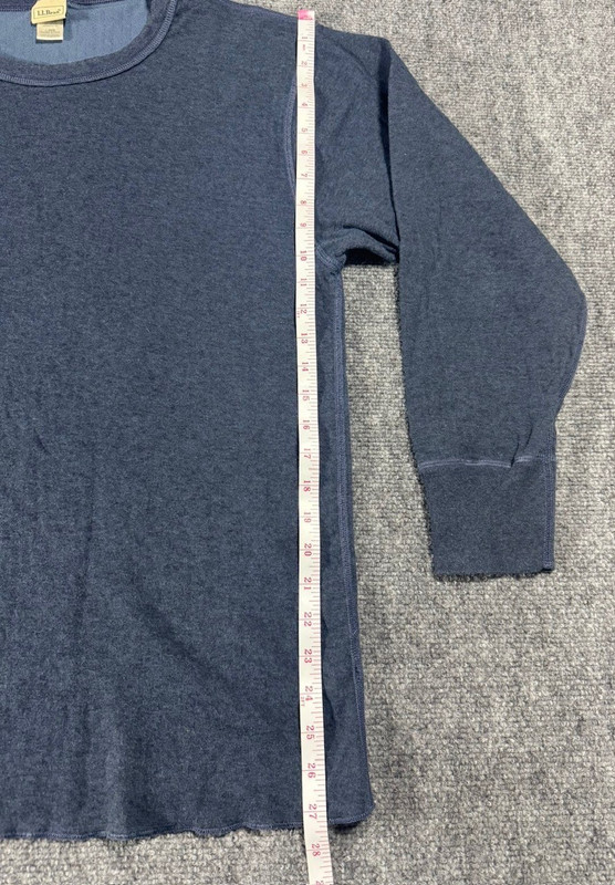 Vintage L.L.Bean Wool Blend Blue Thermal Base Layer Long Sleeve Canada - Men's L gallery
