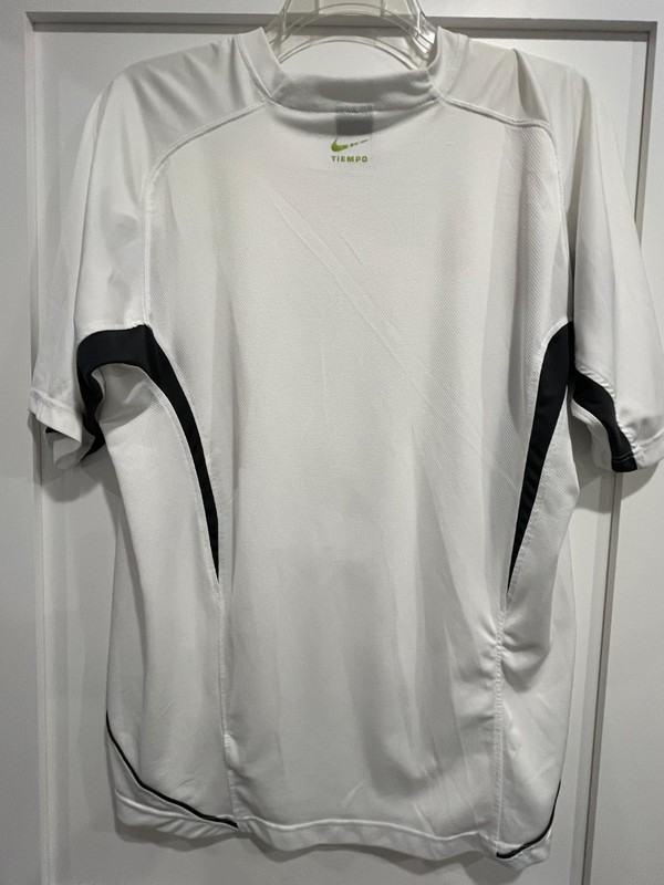 Nike Fit Dry-Dri-Fit Fitness T-Shirt White Size XL RARE DESIGN TIEMPO gallery