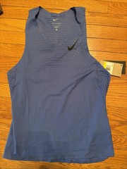 Nike DRI-FIT ADV Aeroswift Pro Elite Running Singlet Mens Size SMALL FN4231-411