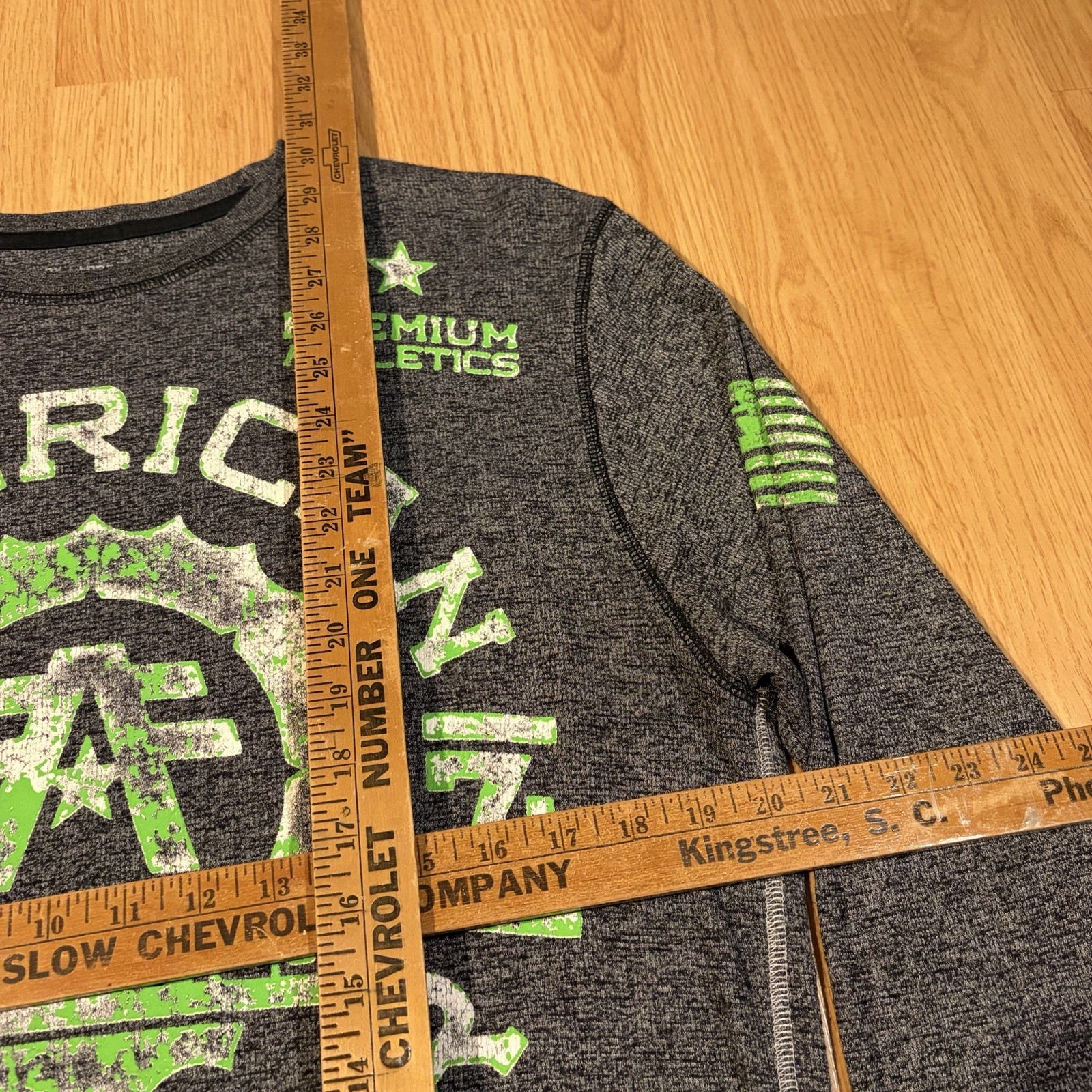 American Fighter Grey Logo Thermal Long Sleeve Shirt Size 2XL 2000s Grunge MMA gallery