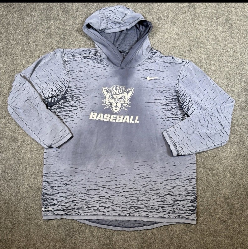 BYU Baseball Nike Pullover Therma-FIT Training Shirts Men's XL Lot of 4 gallery