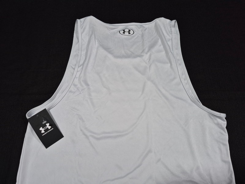 Under Armour Mens Velocity SL Light Gray Tank Heat Gear Loose 1383408-015 gallery