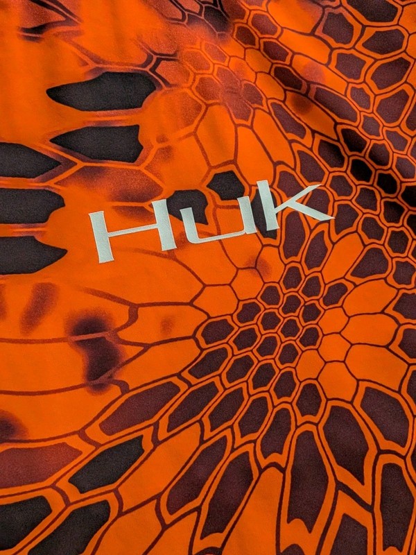 Huk 1/4 Zip Pullover Mens Medium Orange Kryptek Camo Fishing Long Sleeve Hunting gallery